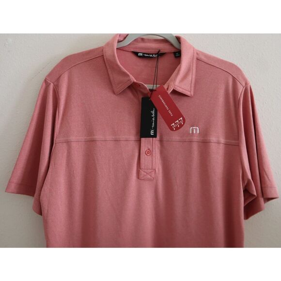Travis Mathew 1MK2068 Men's Sz M Heather Cardinal Player Special Golf Shirt - Picture 5 of 12